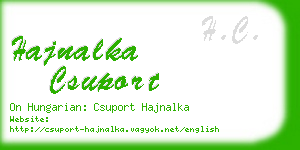 hajnalka csuport business card